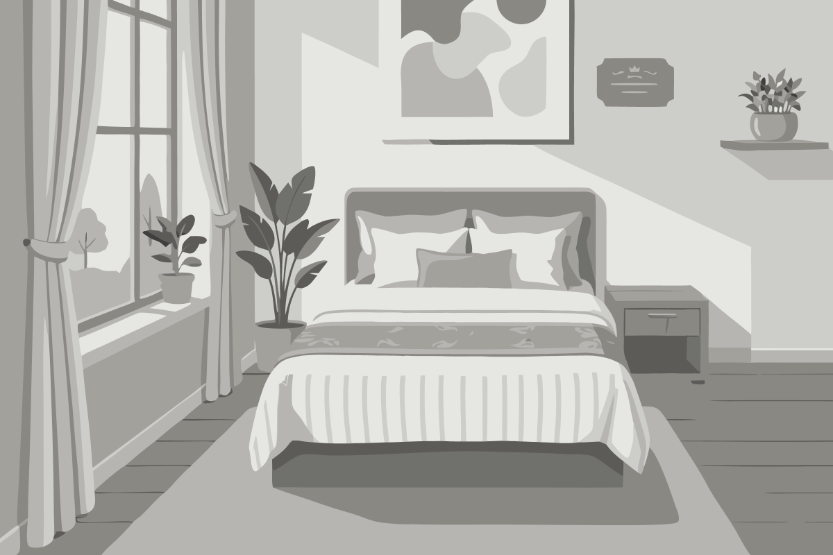 High Floor Double Room with Two Double Beds, City View and Roll-In Shower - Mobility Access